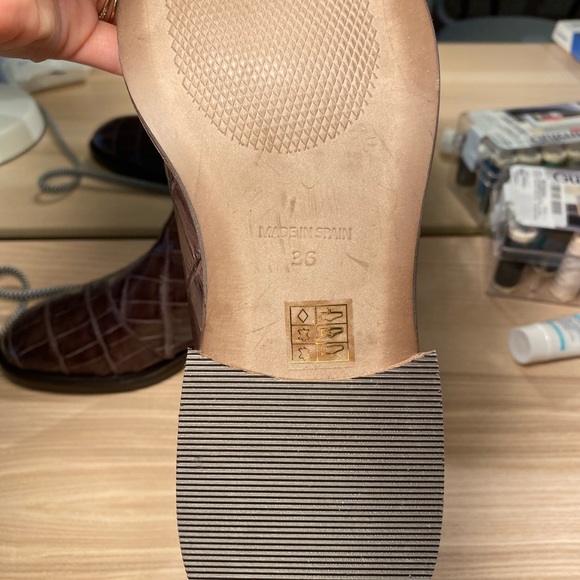 Intervalle Dalton Brown croco ankle boot nwot - Picture 5 of 5